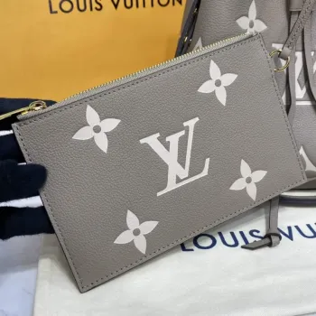 LV M45555  Louis Vuitton NéoNoé MM  Dove Grey/Cream
