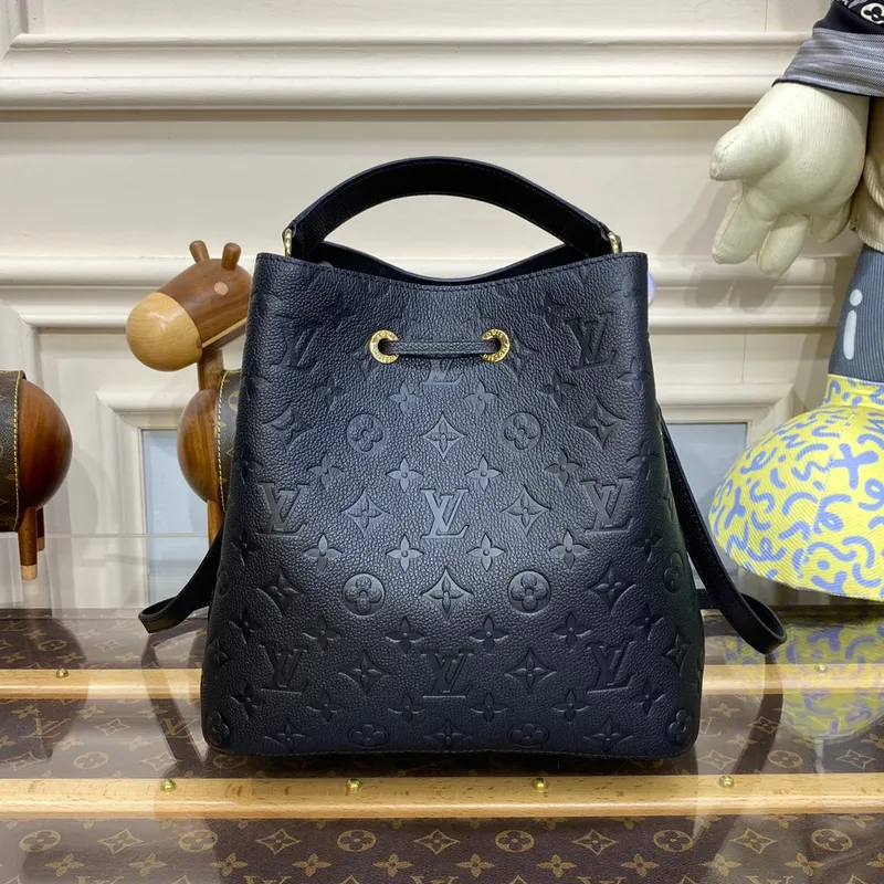 LV M45256  Louis Vuitton NéoNoé MM Bucket Bag Black