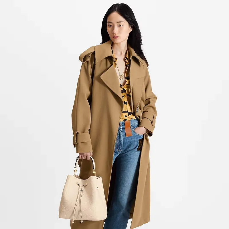 LV M46526  Louis Vuitton NéoNoé MM Bucket Bag Crème Beige