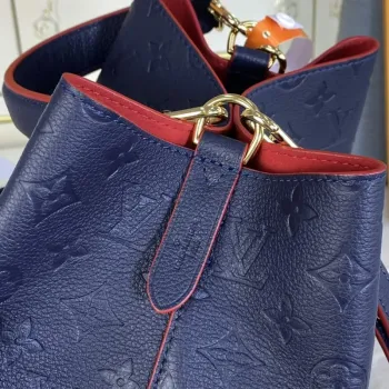LV M45306  Louis Vuitton NéoNoé MM Bucket Bag Navy Blue and Red