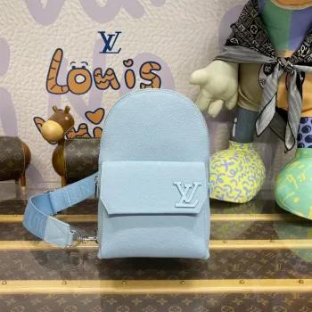 LV M23765 Louis Vuitton Pilot Slingbag Light Blue — Stylish, Compact, and Secure