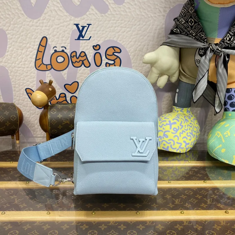LV M23765 Louis Vuitton Pilot Slingbag Light Blue