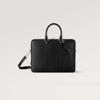 LV M30967 Louis Vuitton Porte Documents Voyage GM Ta ga cowhide leather Black