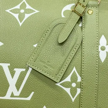 LV M46671 Louis Vuitton Keepall Bandoulière 45 Bag Khaki Fango/Cream