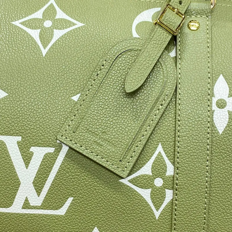 LV M46671 Louis Vuitton Keepall Bandoulière 45 Bag Khaki Fango/Cream