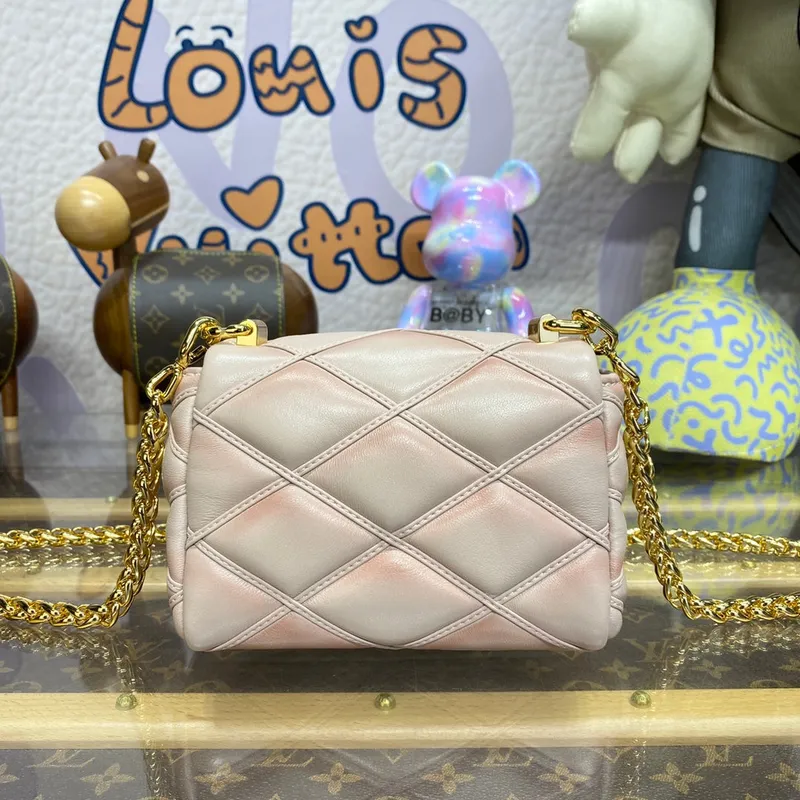 LV M82752 Louis Vuitton Pico GO 14 Bag  Beige/Pink
