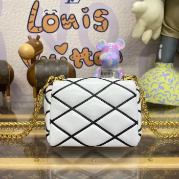 LV M23762 Louis Vuitton Pico GO 14 Bag  White/Black