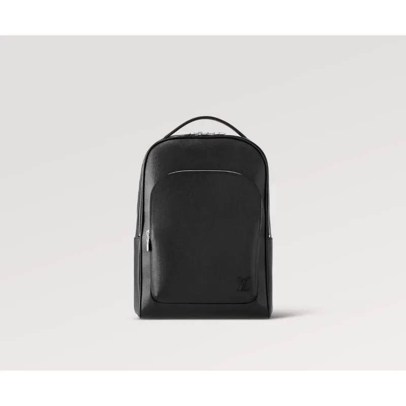 LV M30977 Louis Vuitton Avenue Backpack Taiga cowhide leather Black