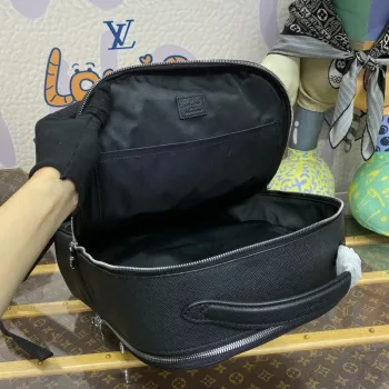 LV M30977 Louis Vuitton Avenue Backpack Taiga cowhide leather Black