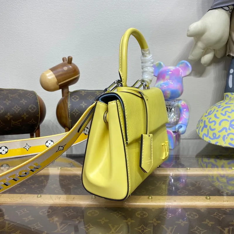 LV M22616 Louis Vuitton Cluny Mini Epi  Leather Bag  Jaune Plume Yellow