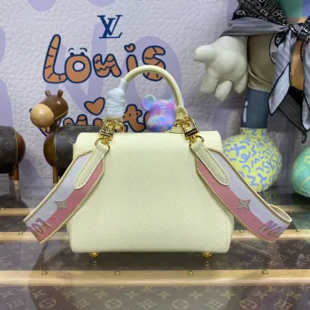 LV M22946 Louis Vuitton Cluny Mini Epi  Leather Bag  Quartz White