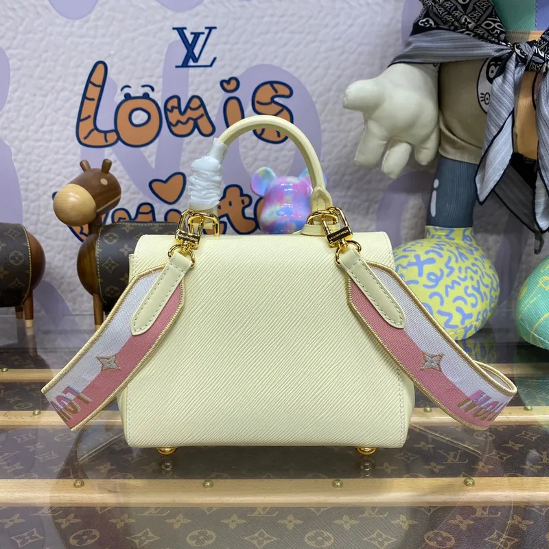 LV M22946 Louis Vuitton Cluny Mini Epi  Leather Bag  Quartz White