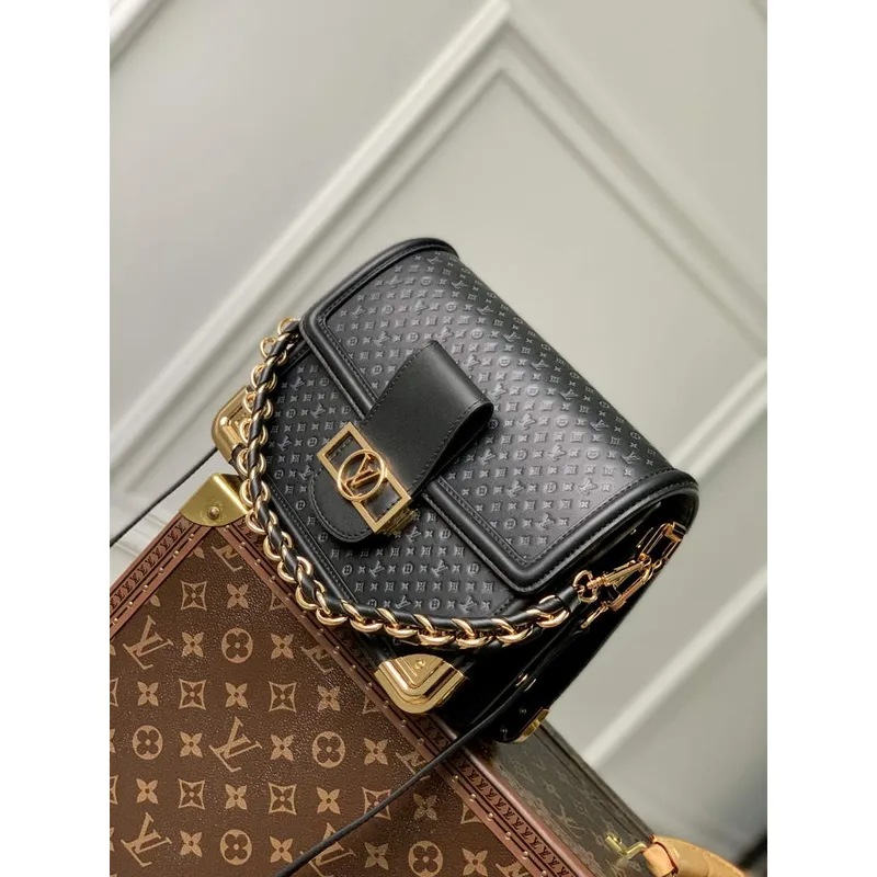 LV M22276 Louis Vuitton Dauphine MM Bag Black