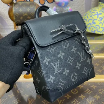 LV M82774 Louis Vuitton  Nano Steamer Bag Monogram Eclipse coated canvas