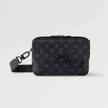 LV M46795 Louis Vuitton Steamer Messenger Bag Monogram Eclipse coated canvas