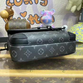 LV M46795 Louis Vuitton Steamer Messenger Bag Monogram Eclipse coated canvas