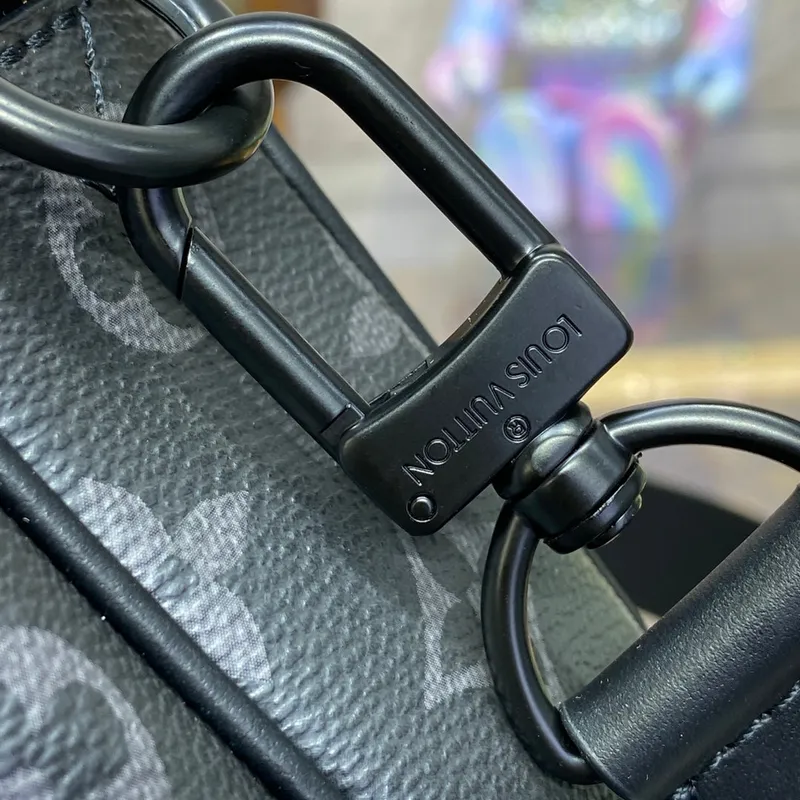 LV M46795 Louis Vuitton Steamer Messenger Bag Monogram Eclipse coated canvas