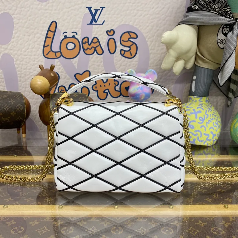 LV M22890 Louis Vuitton GO 14 MM Bag  White/Black