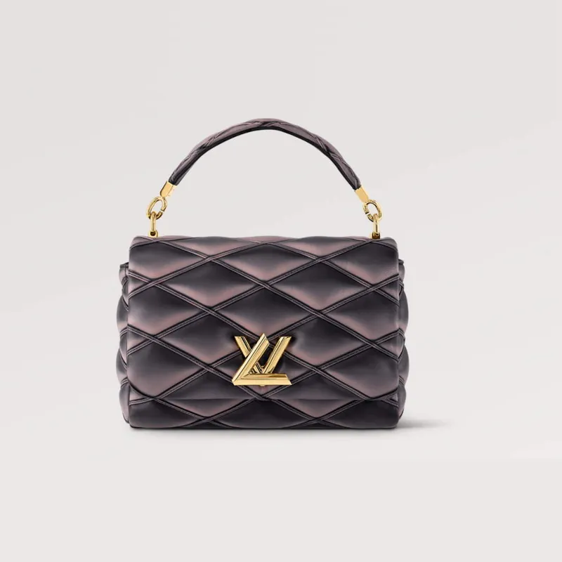 LV M23569 Louis Vuitton GO 14 MM Bag Black / Pink