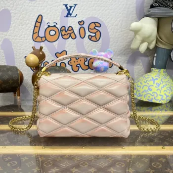 LV M23568 Louis Vuitton GO 14 MM Bag Beige Rose