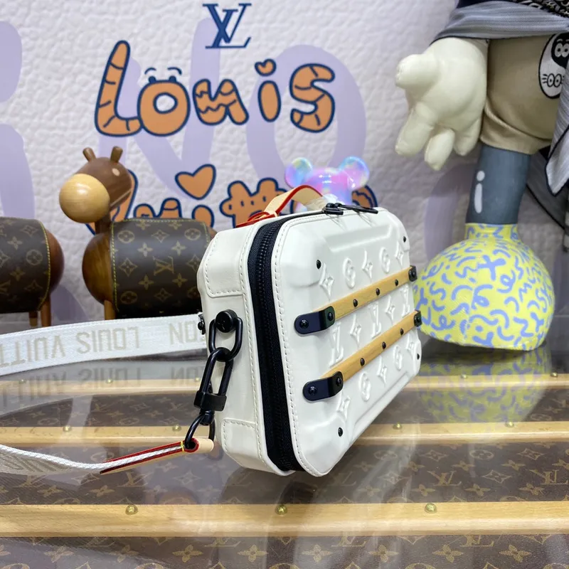 LV M21950 Louis Vuitton Future Trunk Bag Calf leather White