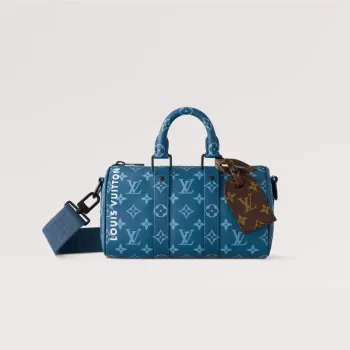 LV  M46803 Louis Vuitton Keepall Bandoulière 25 City Bag Atlantic Blue