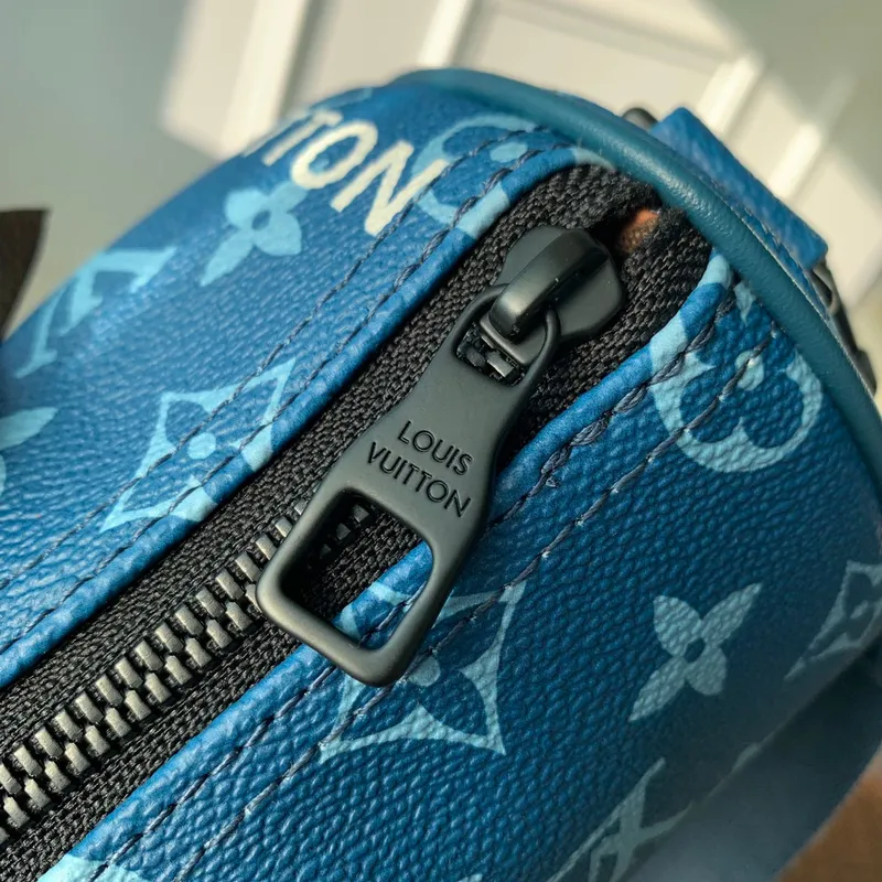 LV  M46803 Louis Vuitton Keepall Bandoulière 25 City Bag Atlantic Blue