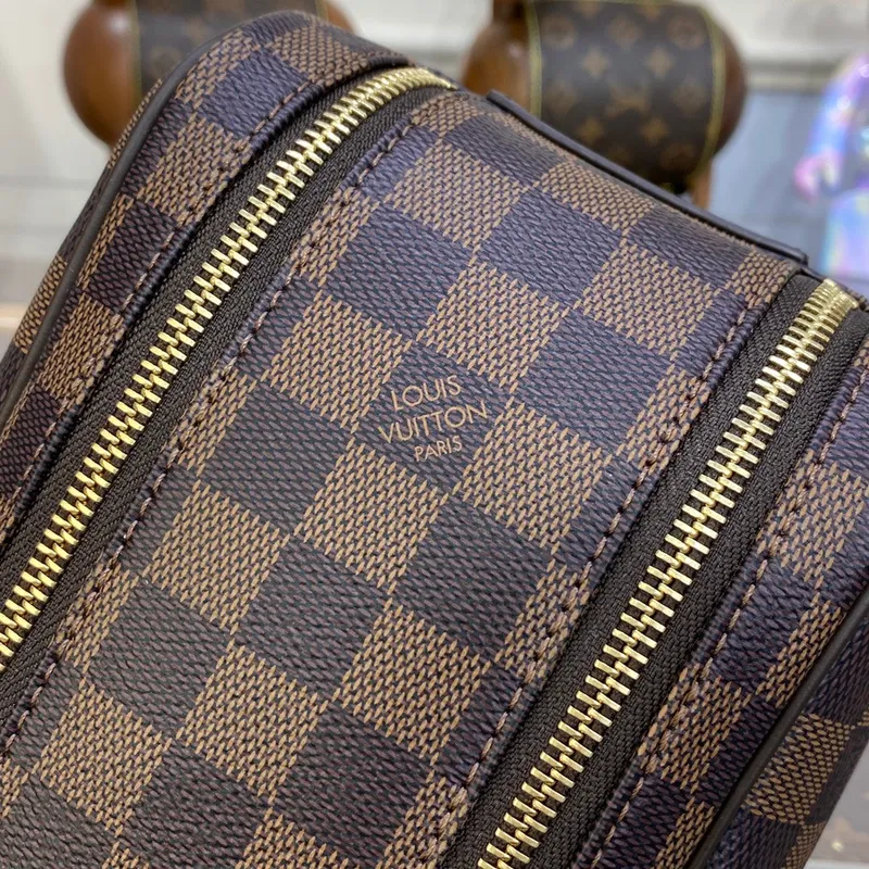 LV N40127 Louis Vuitton  Dopp Kit Toilet Pouch  Damier Ebene Canvas
