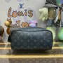 LV M44494 Louis Vuitton Dopp Kit Toilet Pouch Monogram Eclipse Coated Canvas