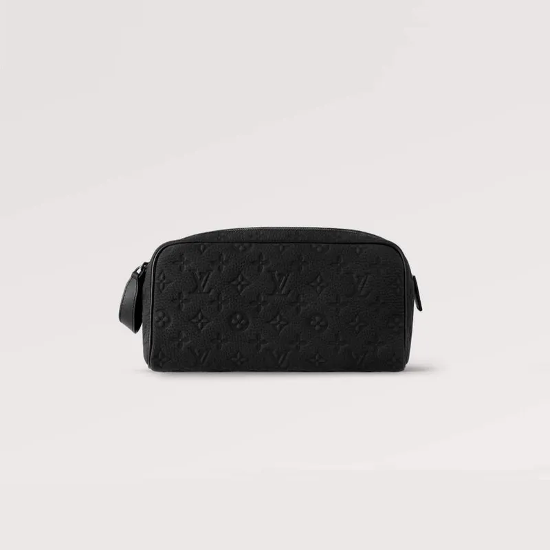 LV M59478 Louis Vuitton Dopp Kit Taurillon Monogram leather Black
