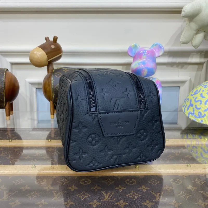 LV M59478 Louis Vuitton Dopp Kit Taurillon Monogram leather Black