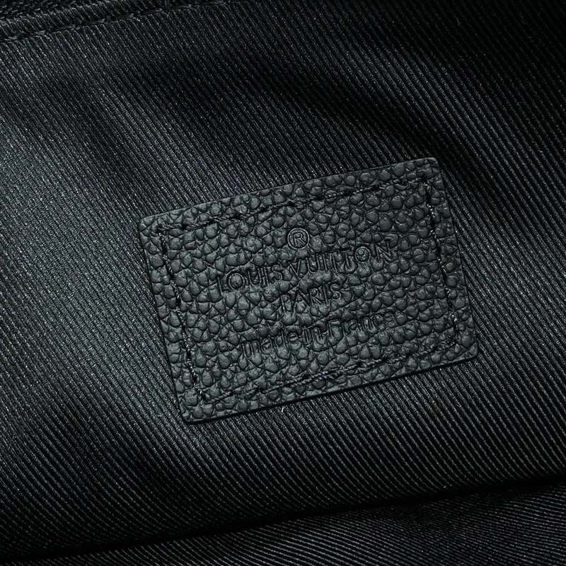 LV M82598 Louis Vuitton S Lock Pochette Monogram Empreinte Leather Black