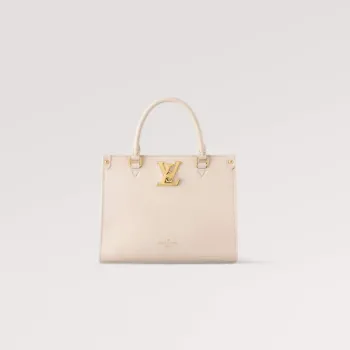 LV M23637 Louis Vuitton  Lock & Go Bag Lockme Grained Calf Leather Quartz White