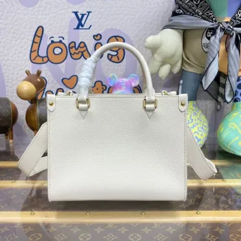 LV M23637 Louis Vuitton  Lock & Go Bag Lockme Grained Calf Leather Quartz White