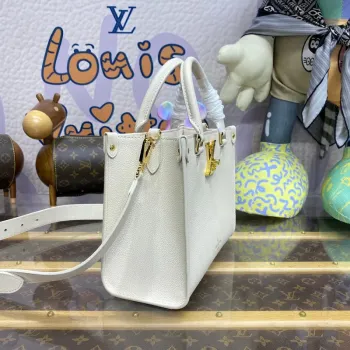 LV M23637 Louis Vuitton  Lock & Go Bag Lockme Grained Calf Leather Quartz White