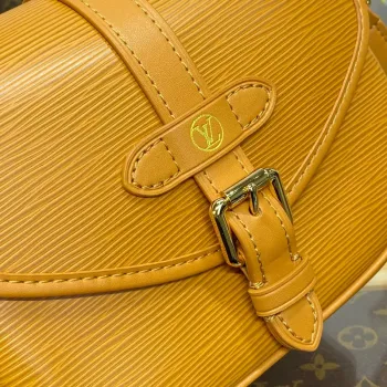 LV M23471 Louis Vuitton Saumur BB Handbag Safran Brown