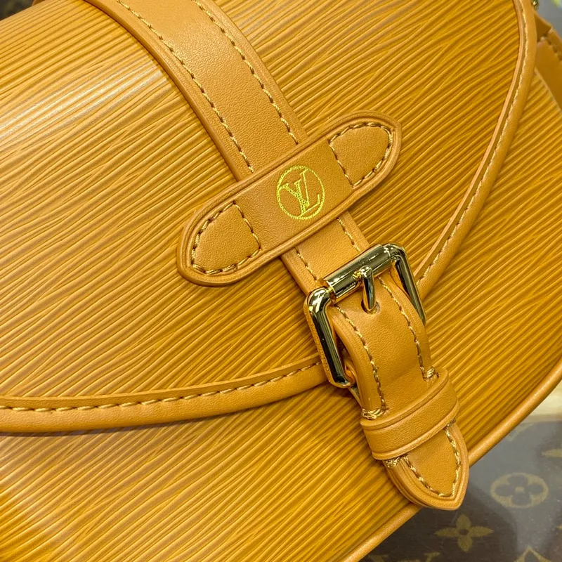 LV M23471 Louis Vuitton Saumur BB Handbag Safran Brown