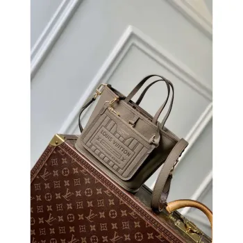 LV M12109 Louis Vuitton Neverfull Bandoulière Inside Out BB Handbag Gray