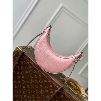 LV N85900 Louis Vuitton Loop Pm Ostrich leather Bag Pink Glaze
