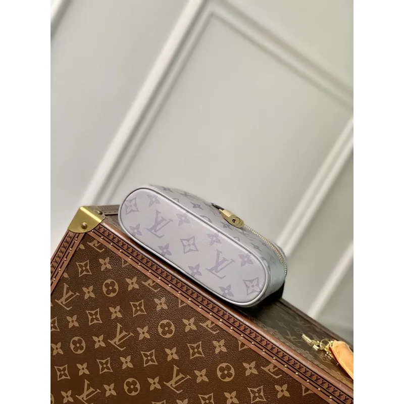 LV M12427 Louis Vuitton Vanity Chain Pouch Bag Trianon Gray