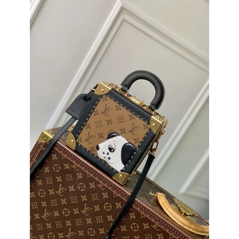 LV M11206 Louis Vuitton Mini Square Trunk Dalmatien Black