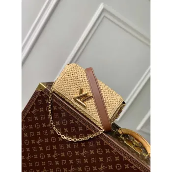 LV M25030 Louis Vuitton Twist West Bag Natural/Tan