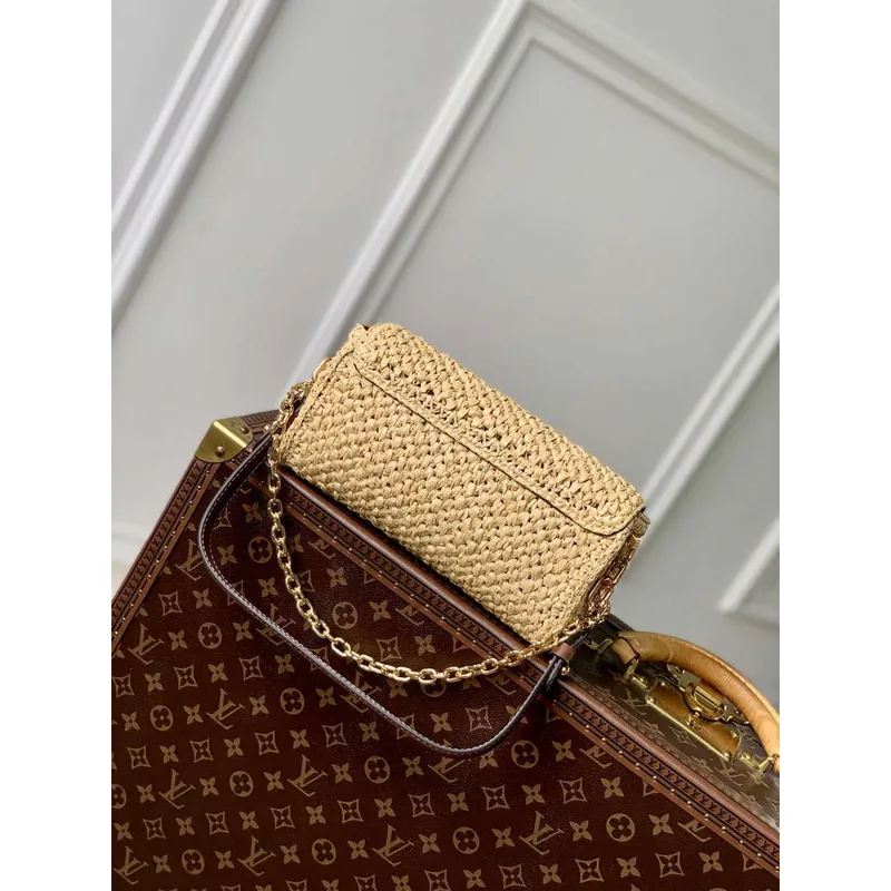 LV M25030 Louis Vuitton Twist West Bag Natural/Tan