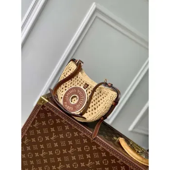 LV M24811 Louis Vuitton Croissant MM Handbag Natural/Tan