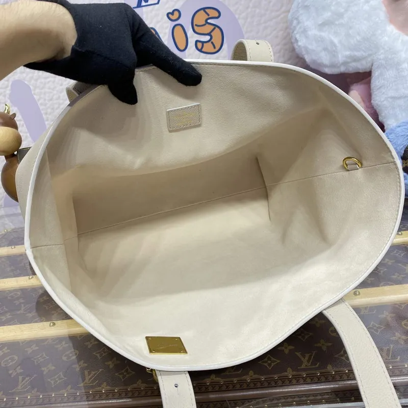 LV M25341 Louis Vuitton Low Key Cabas MM Bag off white