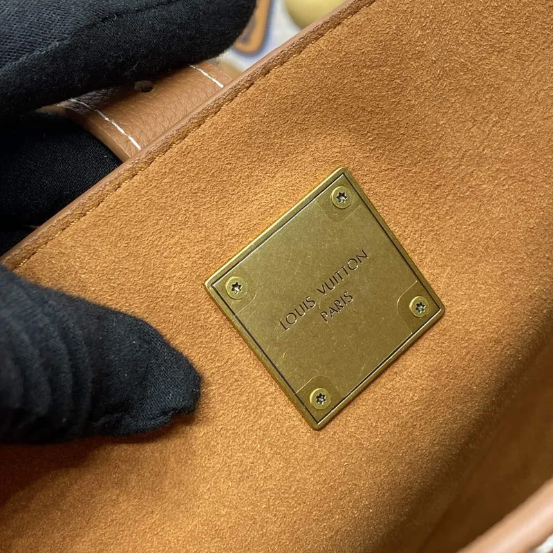 LV M25342 Louis Vuitton Low Key Cabas MM Bag Cognac Brown