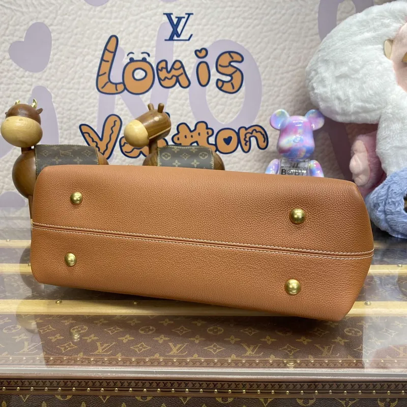 LV M25342 Louis Vuitton Low Key Cabas MM Bag Cognac Brown