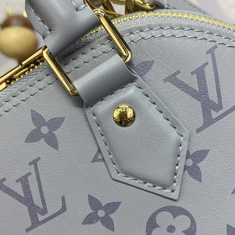 LV M12561 Louis Vuitton Alma BB Calfskin Leather Bag Trianon Gray