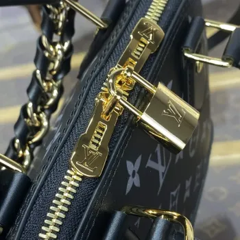 LV M12289 Louis Vuitton Alma BB Calfskin Leather Bag Black