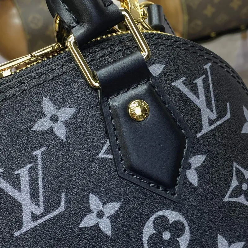 LV M12289 Louis Vuitton Alma BB Calfskin Leather Bag Black